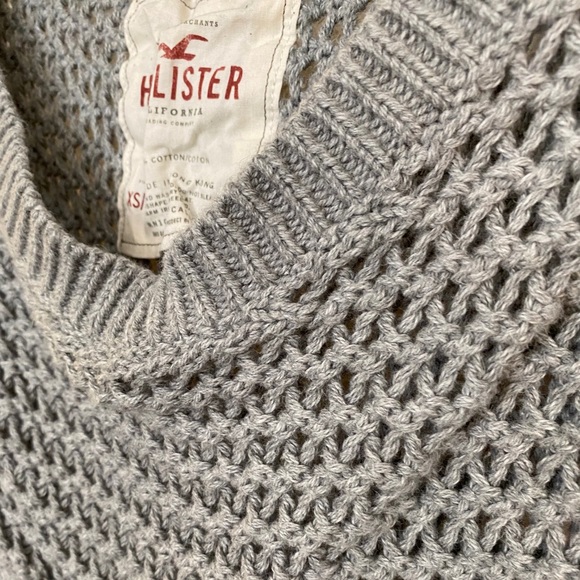 Hollister XS/S Gray Open Knit Sweater - Picture 2 of 5